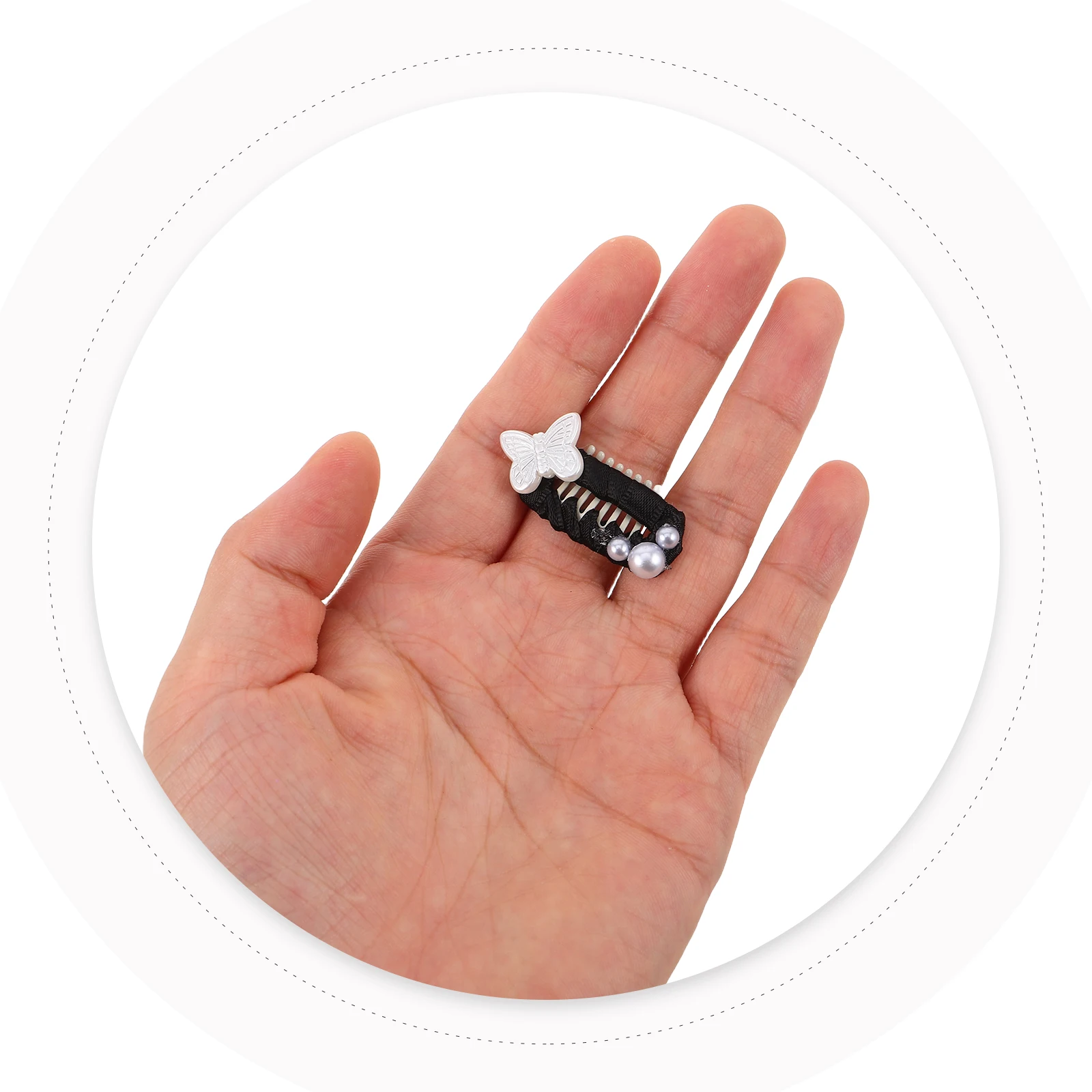 

4Pcs Pet Hair Accessories Fake Pearl Hair Clips Mini Claw Snap Clips for Long-Haired Cats Dogs Small Cute Hairpins