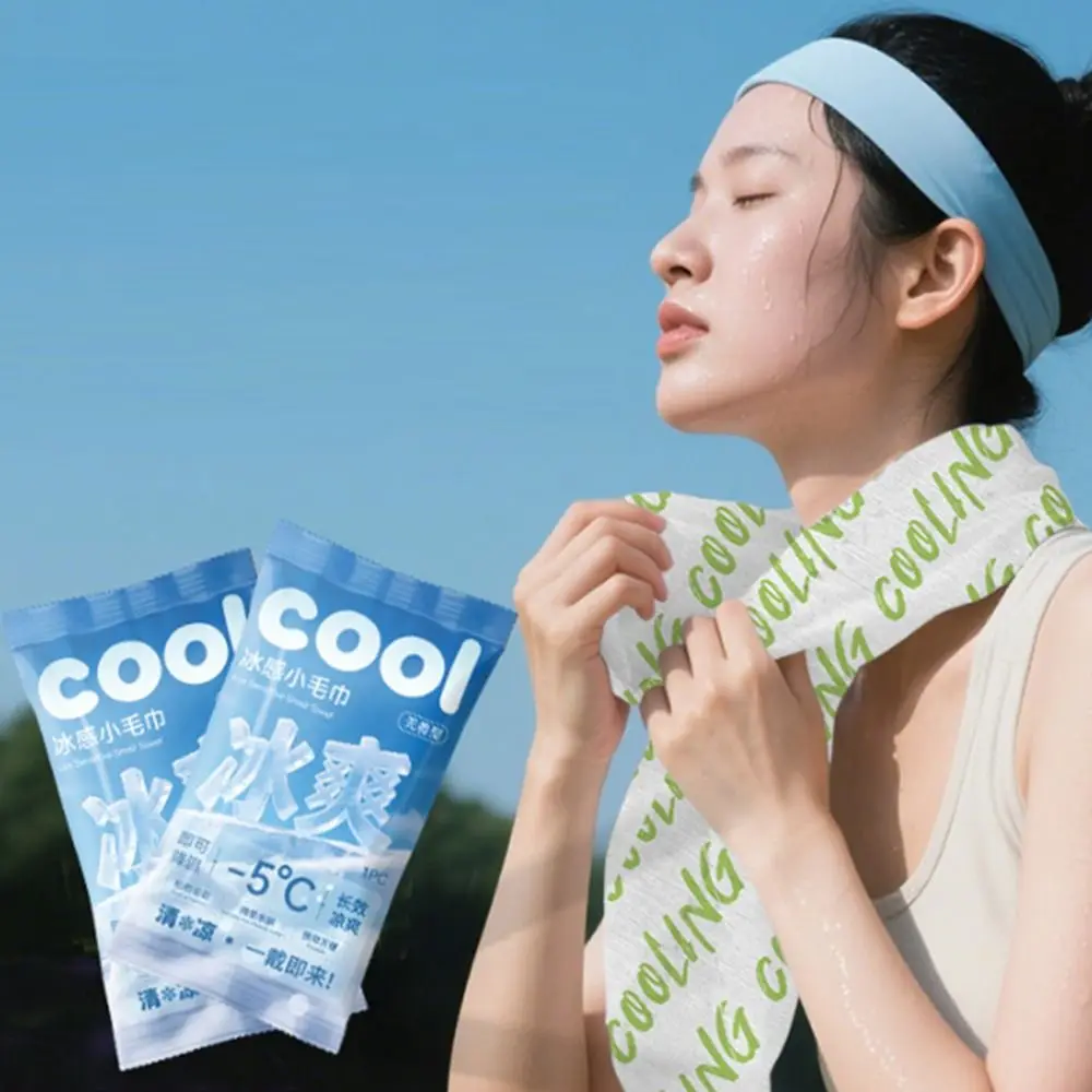 Non Woven Fabric Cooling Towel Disposable Breathable Ice Wipes Sunstroke Prevention Quick Drying Instant Cold Towel Summer
