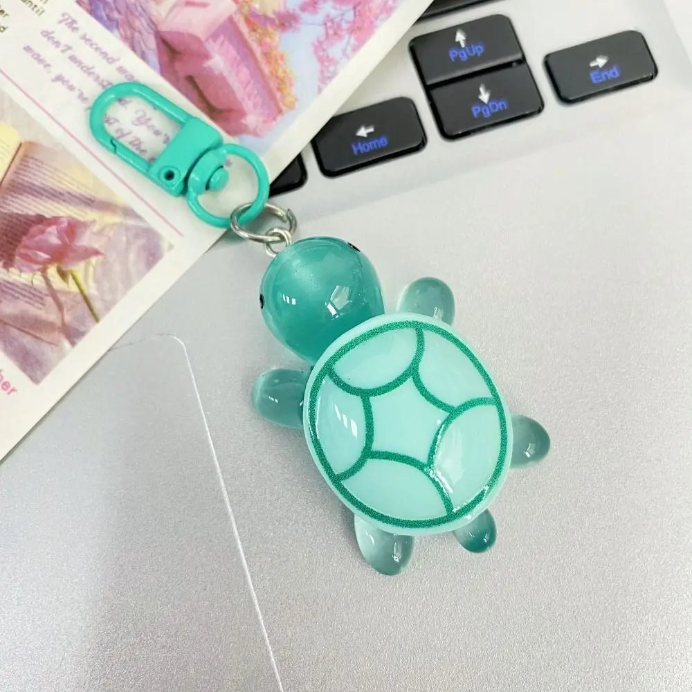Sea Animal Glow-in-the-dark Color Turtle Keychain Cute Sweet Bag Pendant Accessories Ins Cartoon Hanging Ornament Lovers