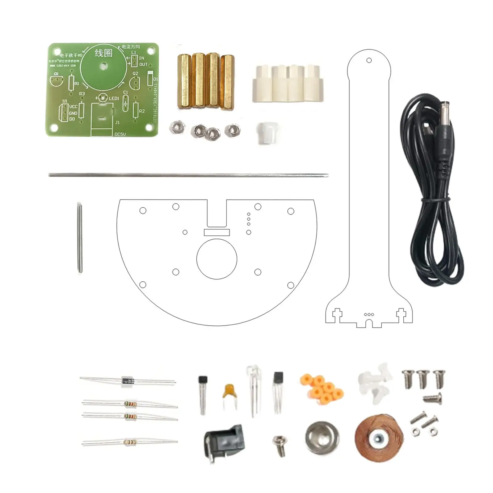 Kit de indução de pêndulo magnético DIY Kits de ciências físicas para auxiliares de ensino