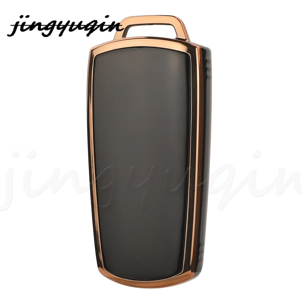 Jingyuqin 소프트 TPU 자동차 키 쉘 케이스 커버, 폭스바겐 VW 파사트 B6 3C B7 마고탄 CC 자동차 액세서리, 3 버튼