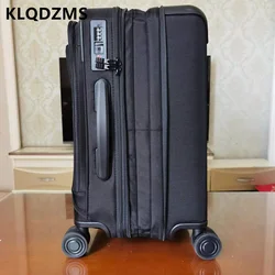 KLQDZMS-Valise en Nylon avec Fermeture Éclair Extensible et Boîte à Mot de Passe Montée sur le Châssis, Bagage Simple, Durable et Robuste, 20 Pouces