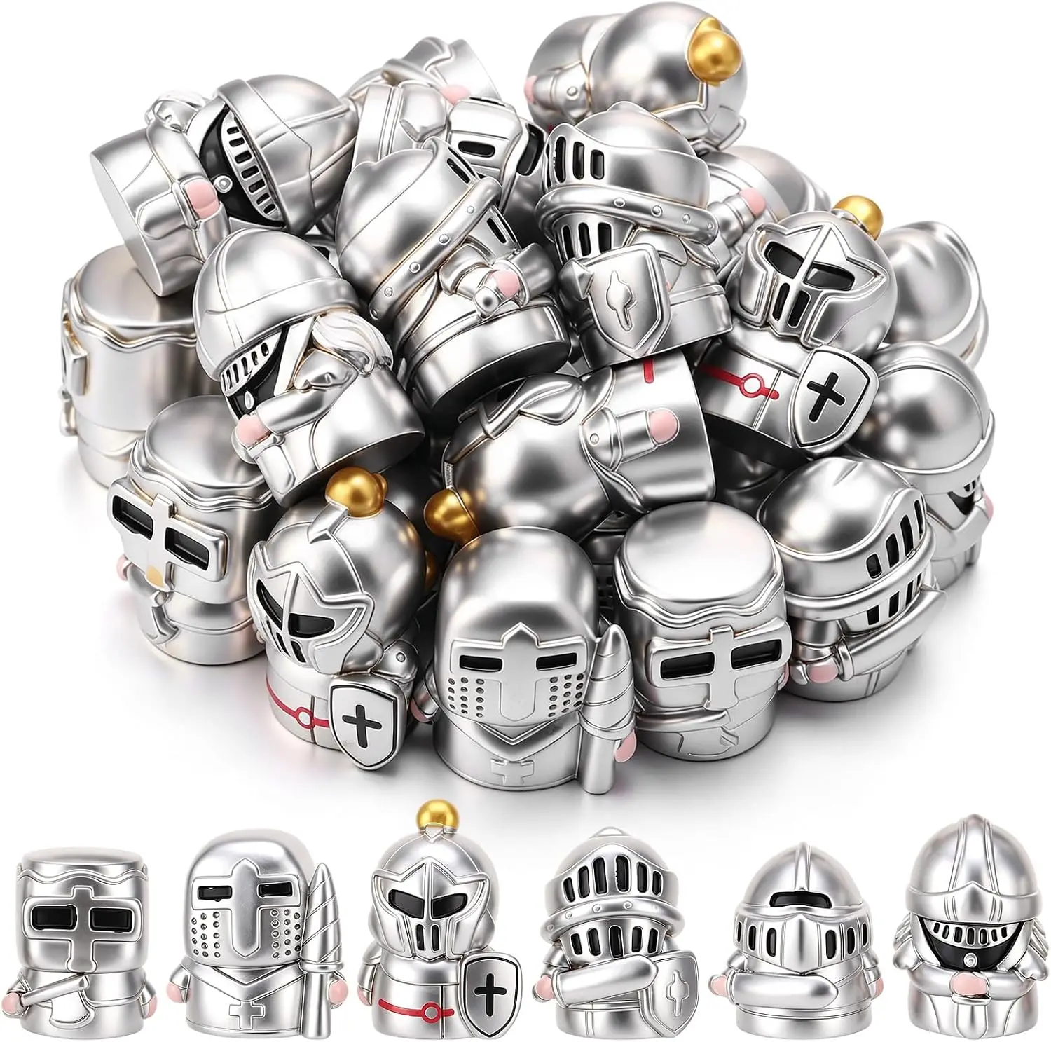 12Pcs Mini Resin Medieval Knight Figurines Tiny Military Figures Medieval Party Favors Gift Home Decoration