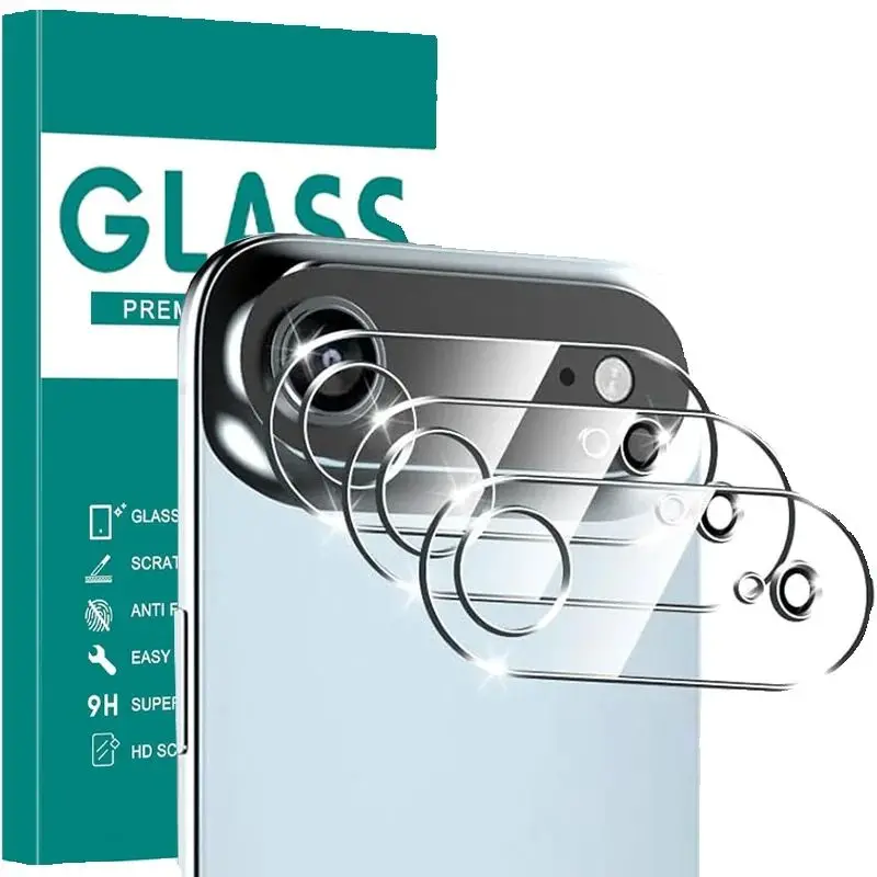 

Для IPhone 17 Pro Max 17pm 17Air ультра-прозрачные защитные пленки для объектива из закаленного стекла для IPhone17 твердость крышки объектива камеры пленка