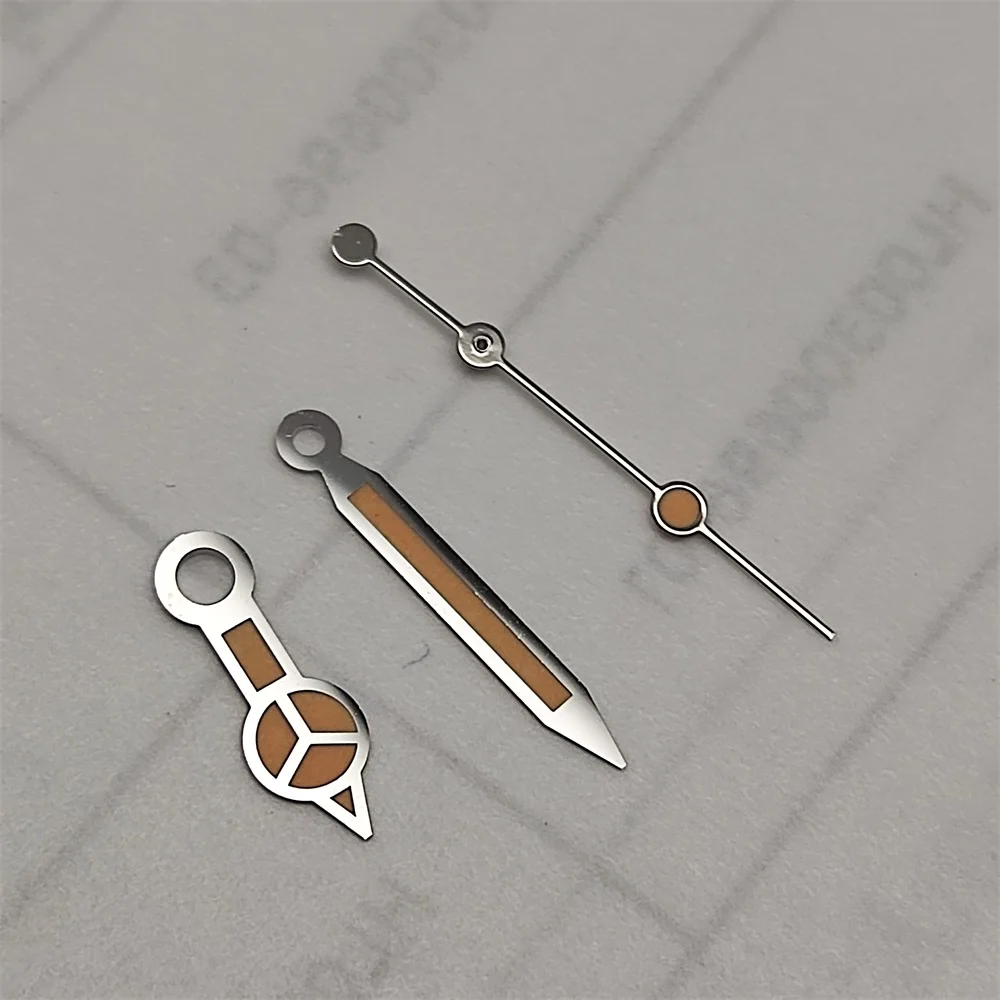 NH35 ساعة برتقالية الأيدي ساعة عتيقة إبرة مع مؤشر دقيق أخضر مضيء لملحقات ساعة الحركة NH34 NH35 4R 7S #4