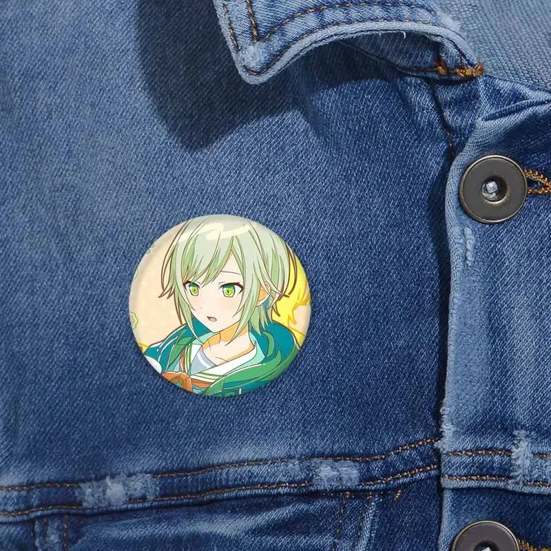 Anime Peripheral Project SEKAI Azusawa Kohane Shinonome Tenma Momoi Airi Badge Pin Cartoon Round Brooch Pins Collectible Gifts