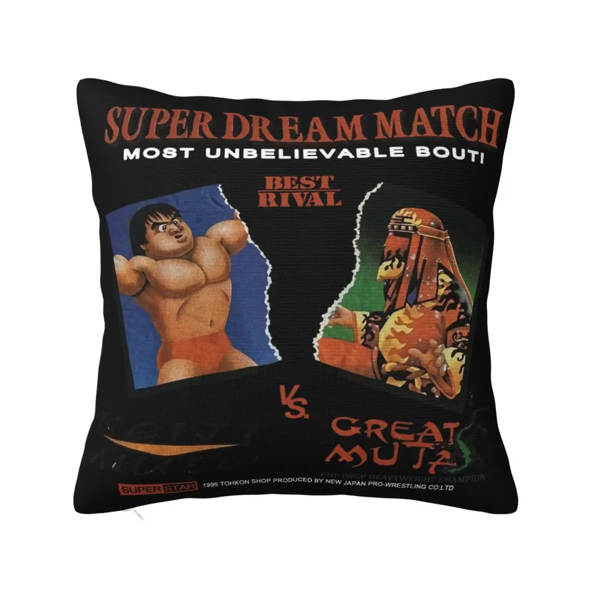 

Keiji Muto Vs Great Muta Super Dream Match Njpw 1995 Original Large Geek Movie Pillow Case