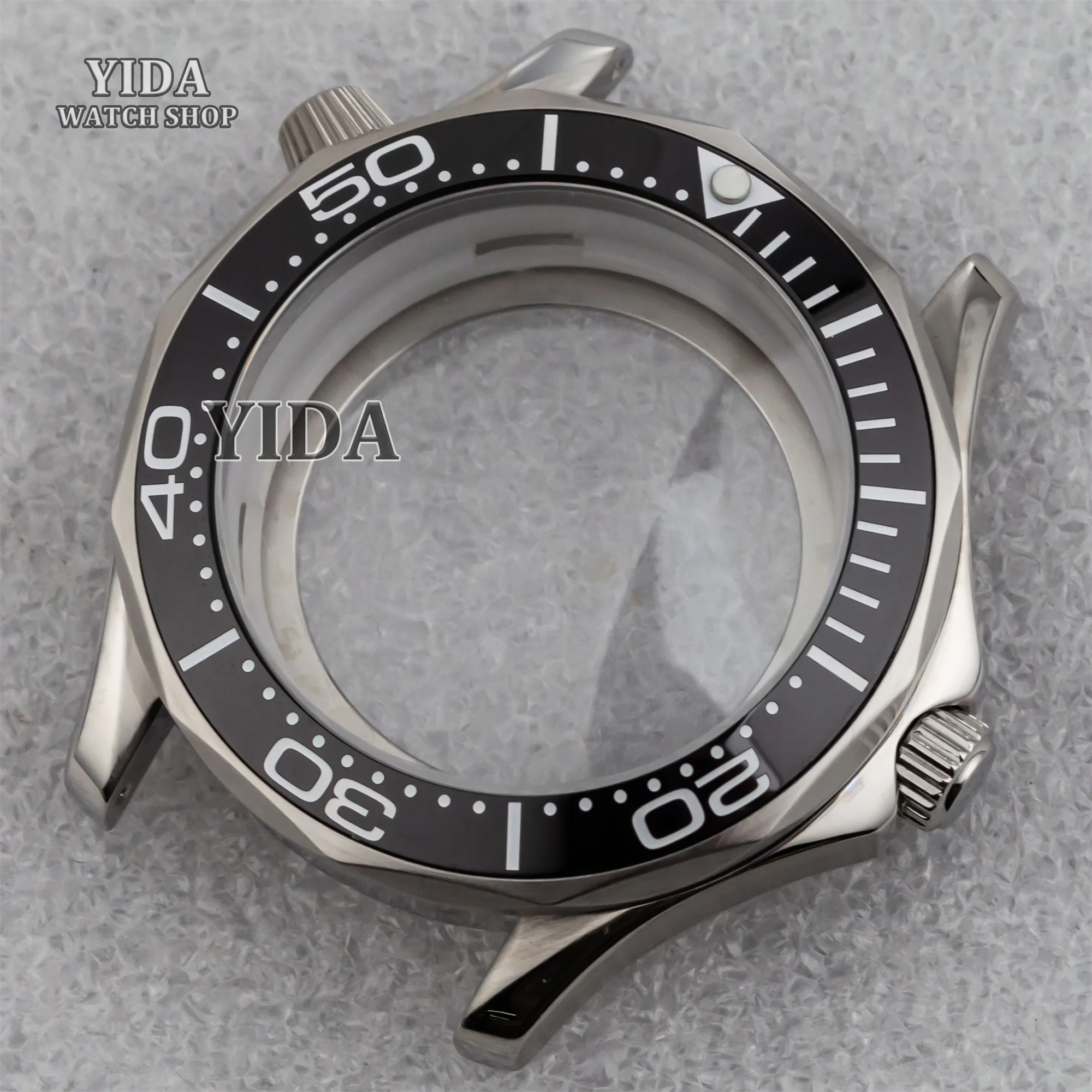 

41MM Watch Case Stainless Steel Case Sapphire Glass 100M Waterproof for Seamaster 300 NH35 NH36 Automatic Movement Accessories