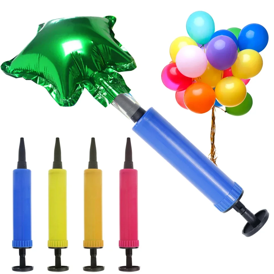 Quick Balloon Pump Hand Push Air Inflation Balloon Pump Latex Foil Balloon Inflator Birthday Wedding Christmas Party Accessories