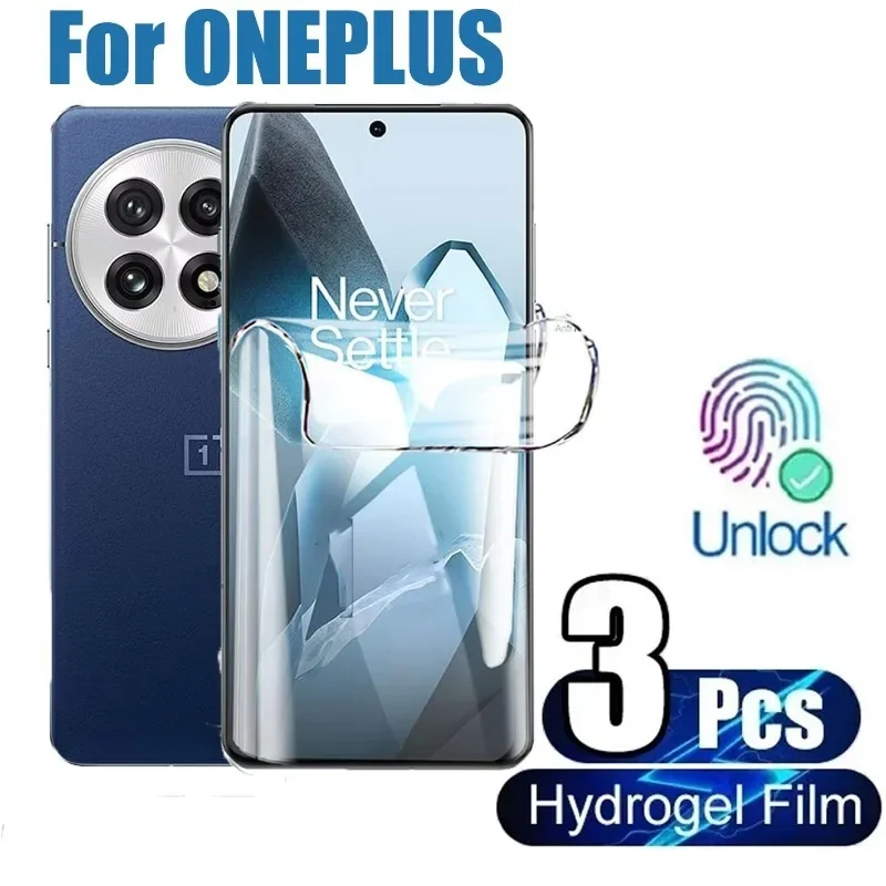 3Pcs HD Volle Abdeckung Hydrogel Film Screen Protectors Für OnePlus 13 12 12R 11 11R 10 Pro 10T 10R 9 Pro Nicht Glas