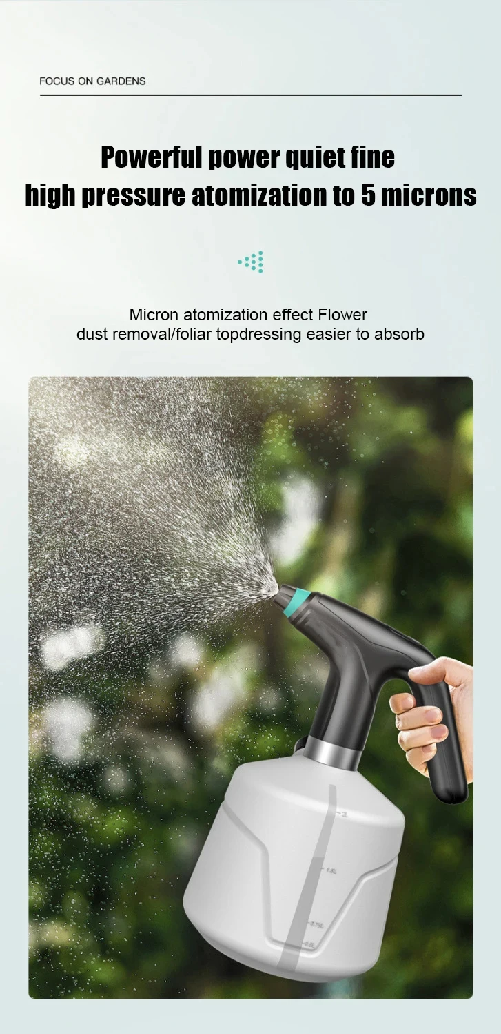 HOMEFISH 2L Elektrische Pflanzensprühflasche Automatischer Bewässerungszerstäuber USB Elektrischer Desinfektionssprüher Bewässerungsmaschine für Pflanzen – Detail 2