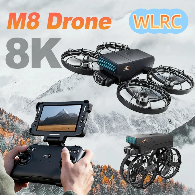 

M8 GPS Drone 4K Professional 8K HD Dual Camera Brushless Motor 5G WIFI FPV Foldable RC Quadcopter Helicopter toys