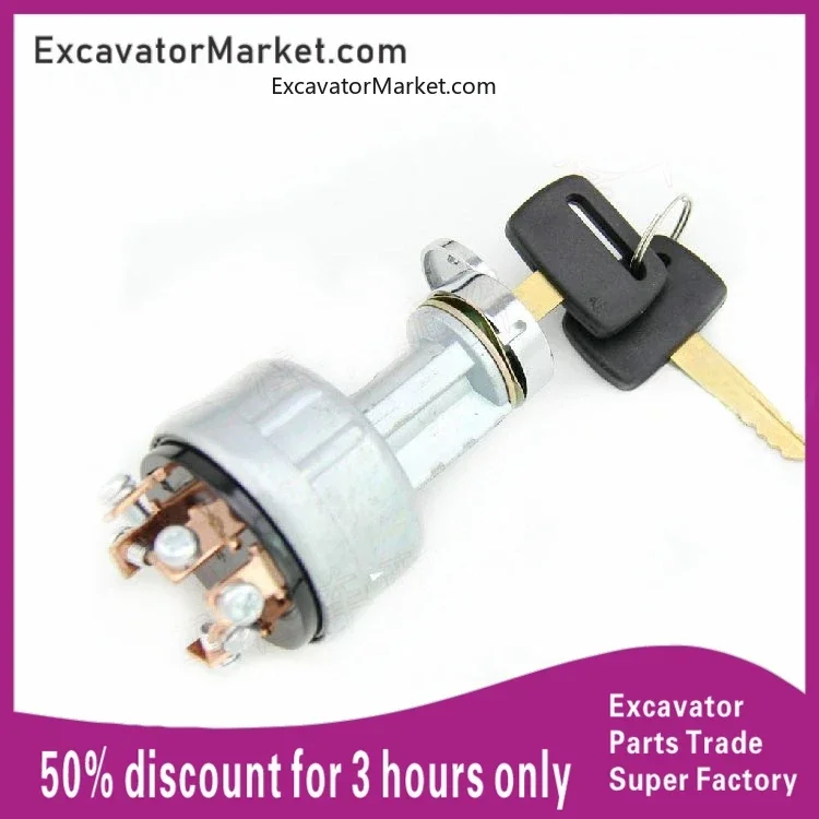 

For KOMATSU PC130/200-7/-8/300/360-7 Key start Ignition Switch excavator accessories For excavator