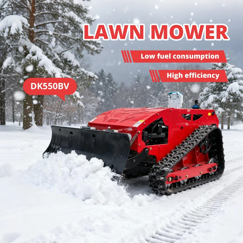 جزازة العشب التي يتم التحكم فيها عن بعد مع مجرفة الثلج، أرض المراعي منحدر الحديقة، جزازة العشب الآلية الزراعية، جزازة العشب متعددة الوظائف #1