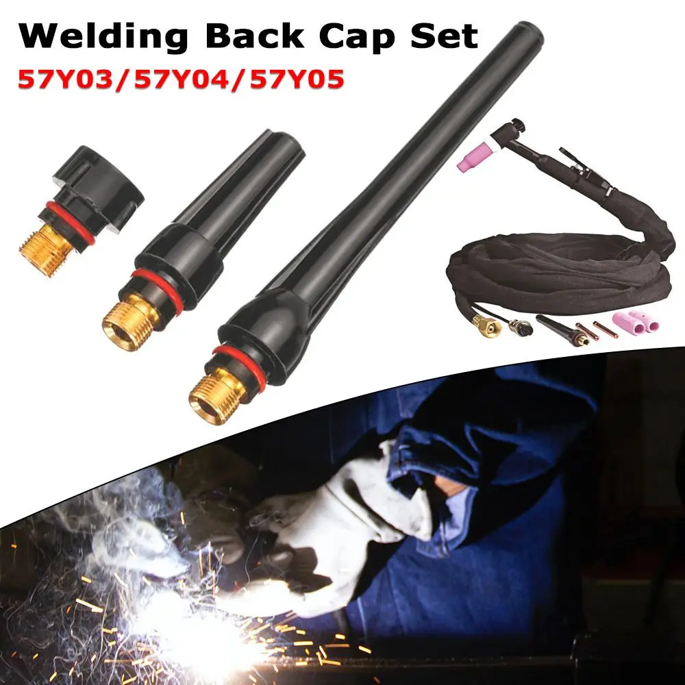 

3pcs Consumable Set Soldering Supplies Welder Accessory 57Y03/57Y04/57Y05 Back Cap Set Welding Torch WP17/18/26