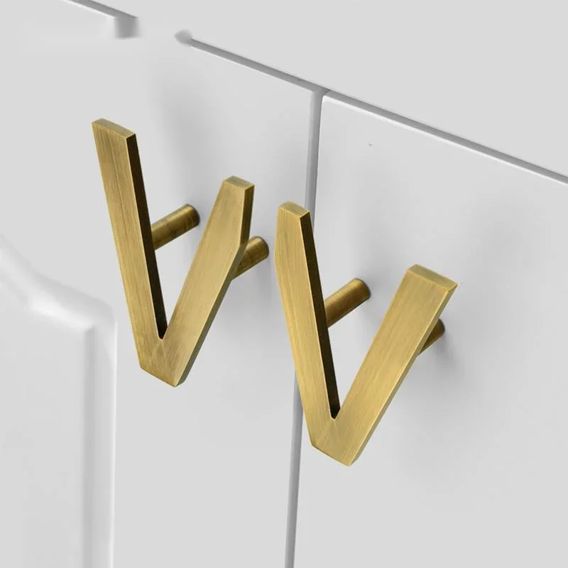 

DIY Creative W Letter Handle Brass Door knob European Furniture Handles Drawer Pulls Kitchen Cabinet Gold Knobs and Handles