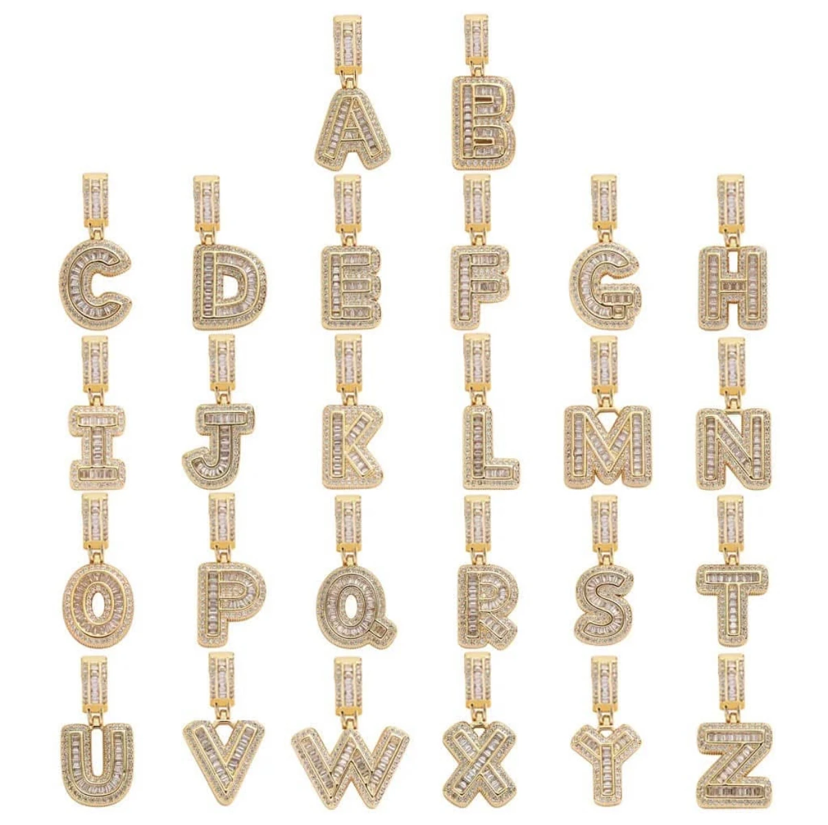 

Exquisite 14K Gold-Plated and Diamond Initial Pendant Necklace Gift