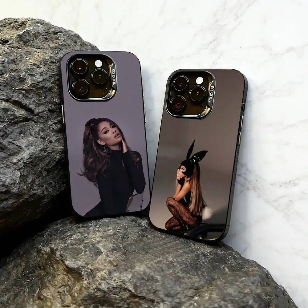 

Arianas G-Grande Phone Case For iPhone 17,16,15,14,13,12,11 Plus,Pro Max,XS,Colorful Silver Black Cover