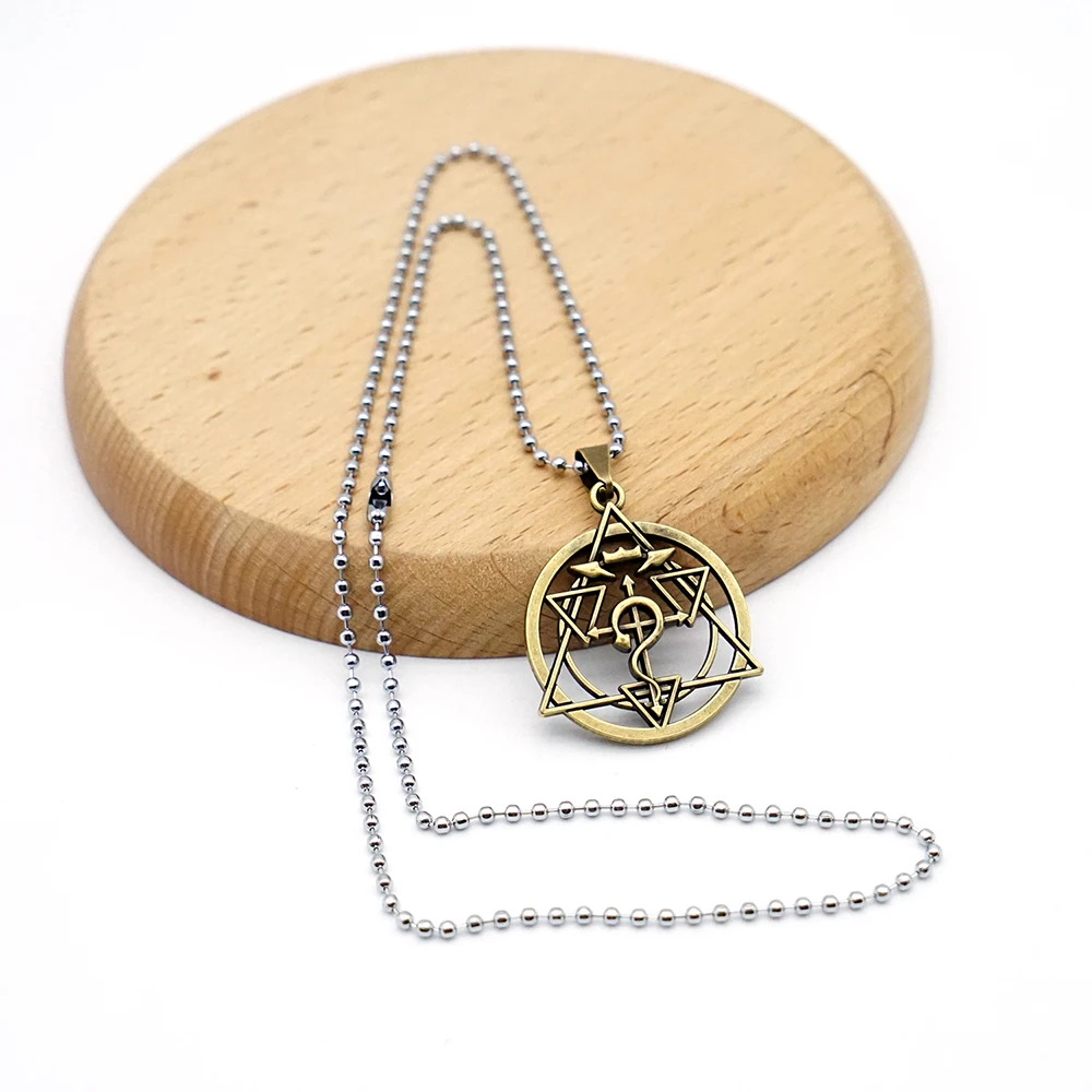 Anime Fullmetal Alchemist Necklace for Women Men Metal Necklaces Magic Circle Jewelry Pendant Chains Choker Collares Gift