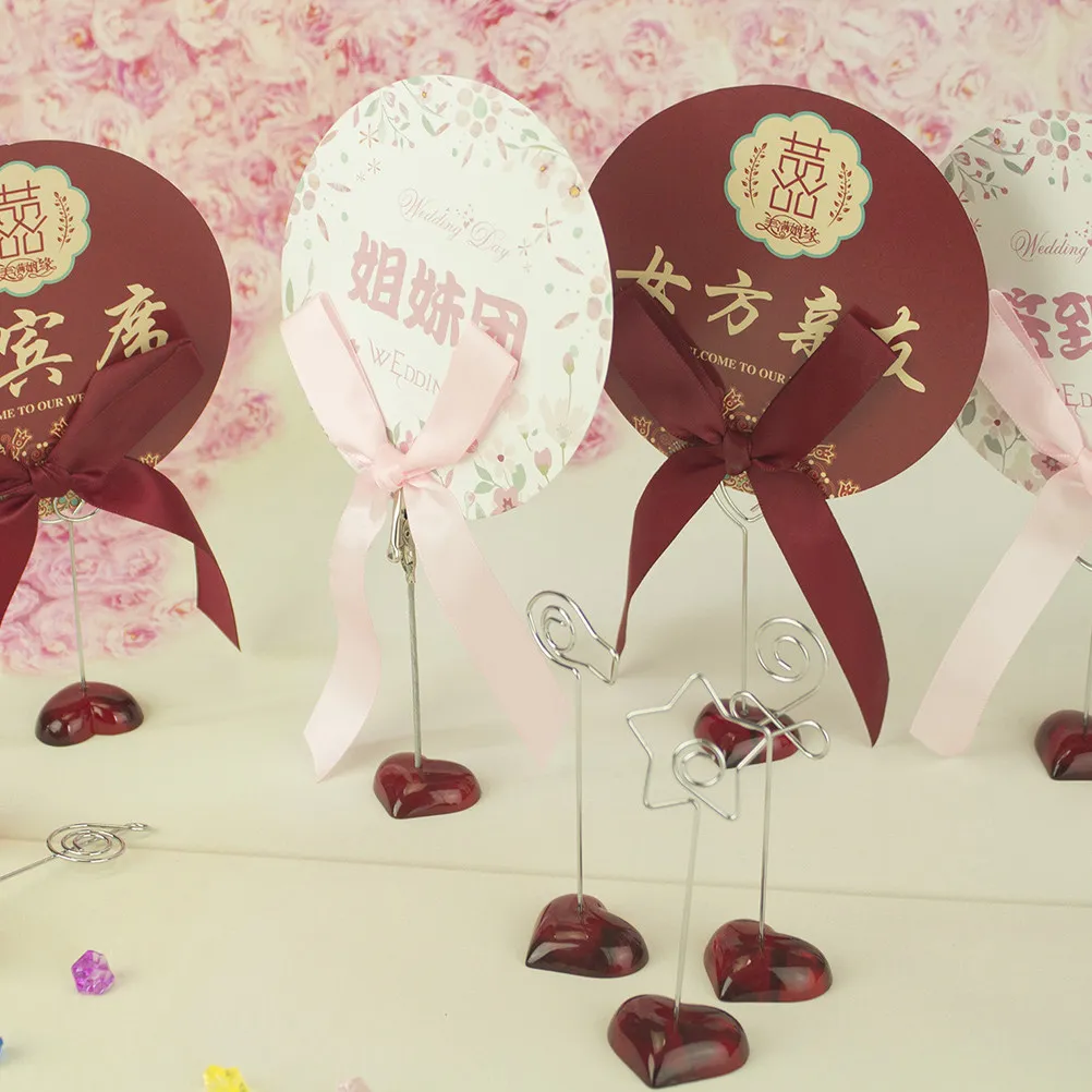 

5Pcs Multi Purpose Picture Holders Clips Table Number Stands Place Card Holder for Photos Memos Cards Centerpiece Decor Desktop