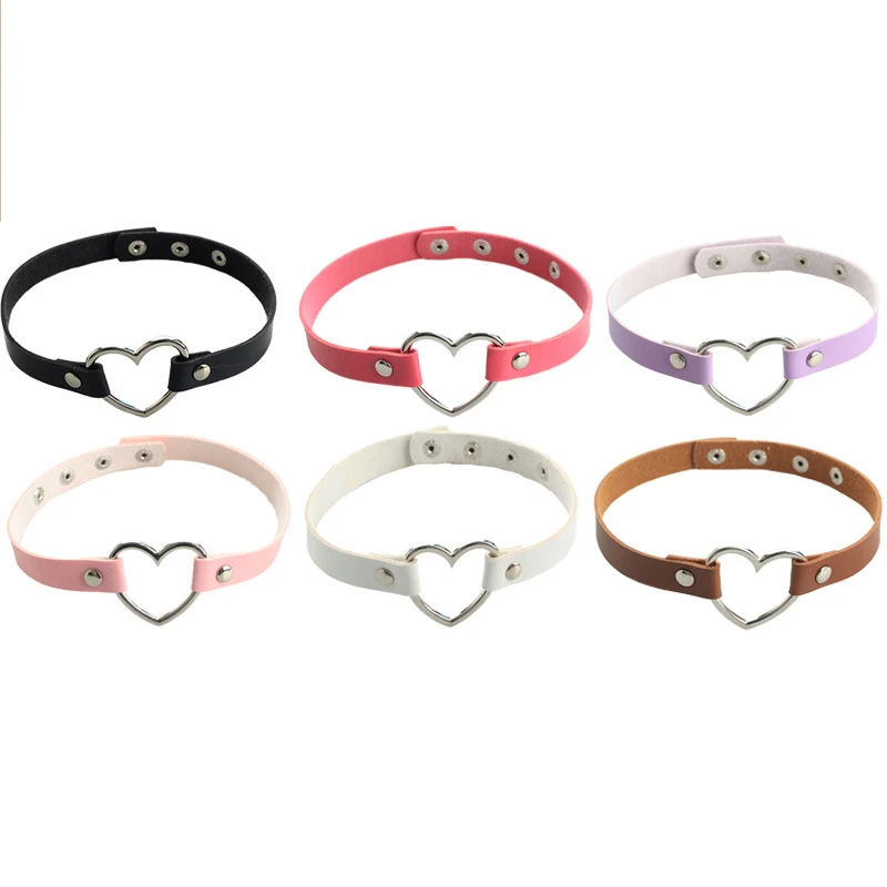 Adult Games Woman Flirt Black Punk Choker Collar Necklace Sexy PU Leather Cospl…