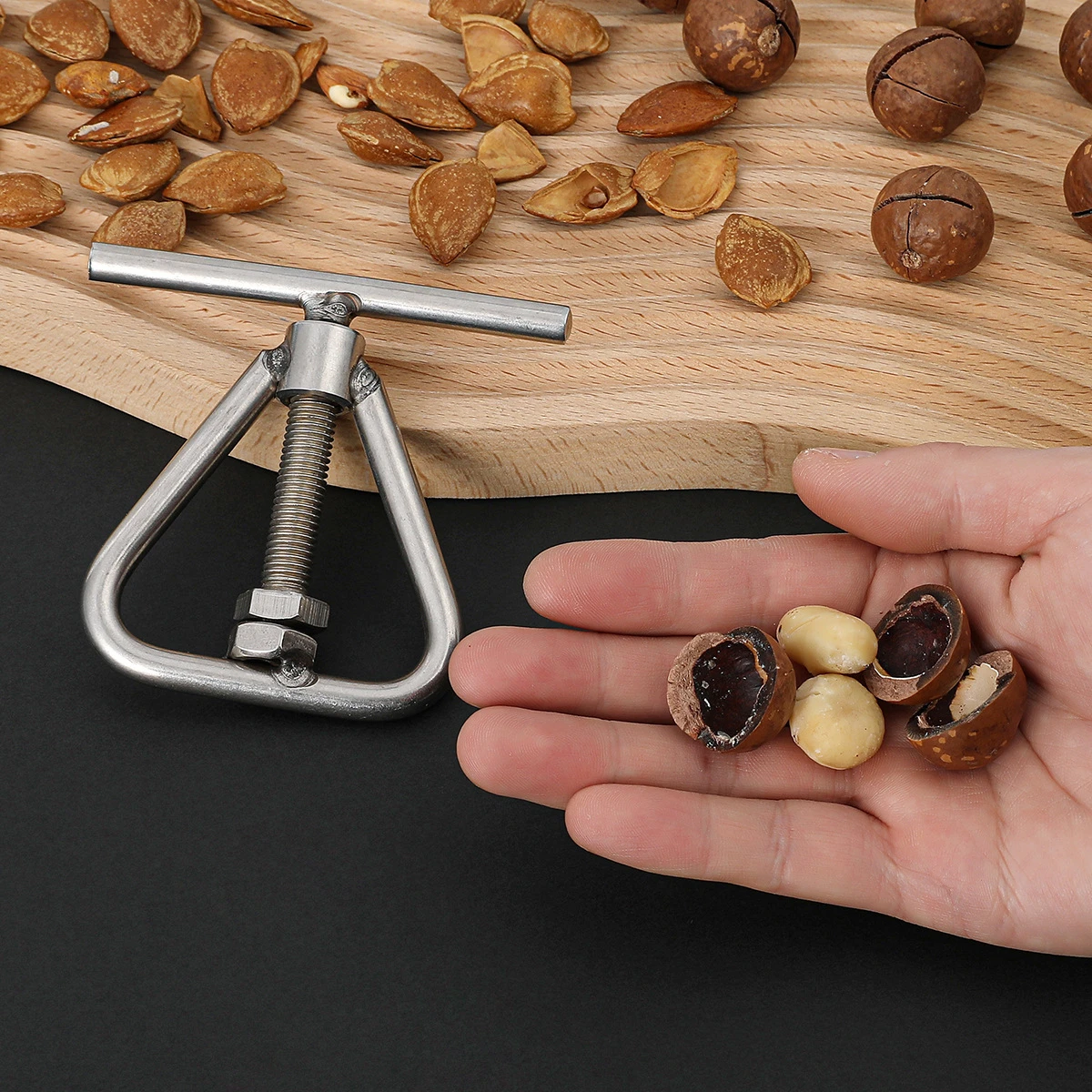 Multifunction Crack Almond Walnut Pecan Hazelnut Hazel Filbert Nut Kitchen Nutcracker Shell Clip Opener Tool Clamp Plier Cracker