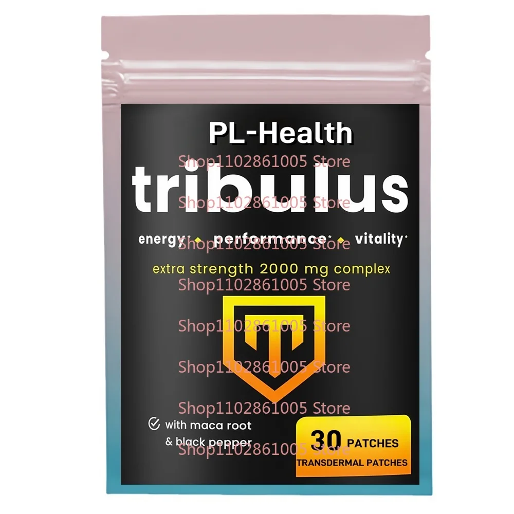 

30 патчей Tribulus Terrestris Transdermal Patches для мужчин с усилителем маки для энергии, жизненной силы, выносливости и выступлений
