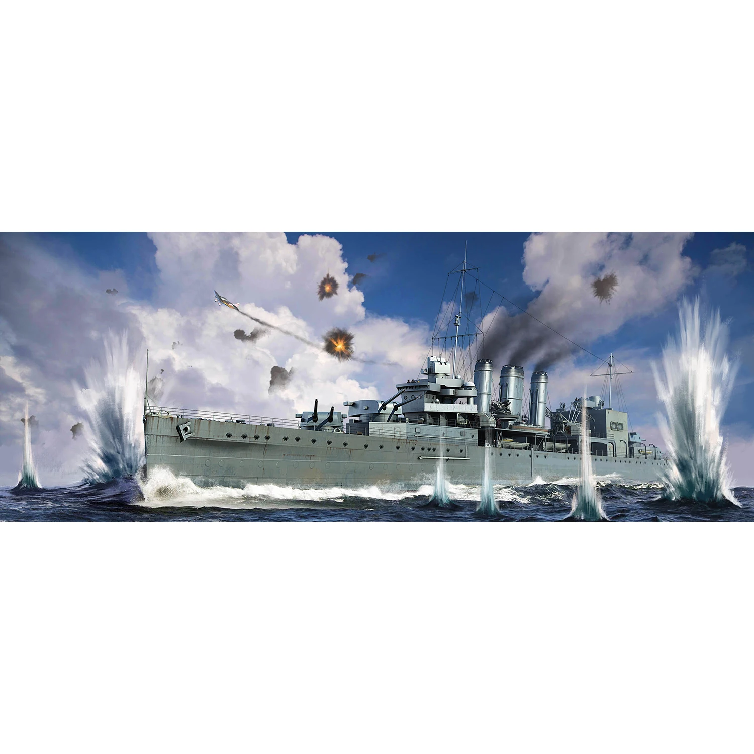 

Toy Boat Trumpeter 06734 1/700 HMS Cornwall Heavy Navy Battle Cruiser Static Model Kit TH20198-SMT2