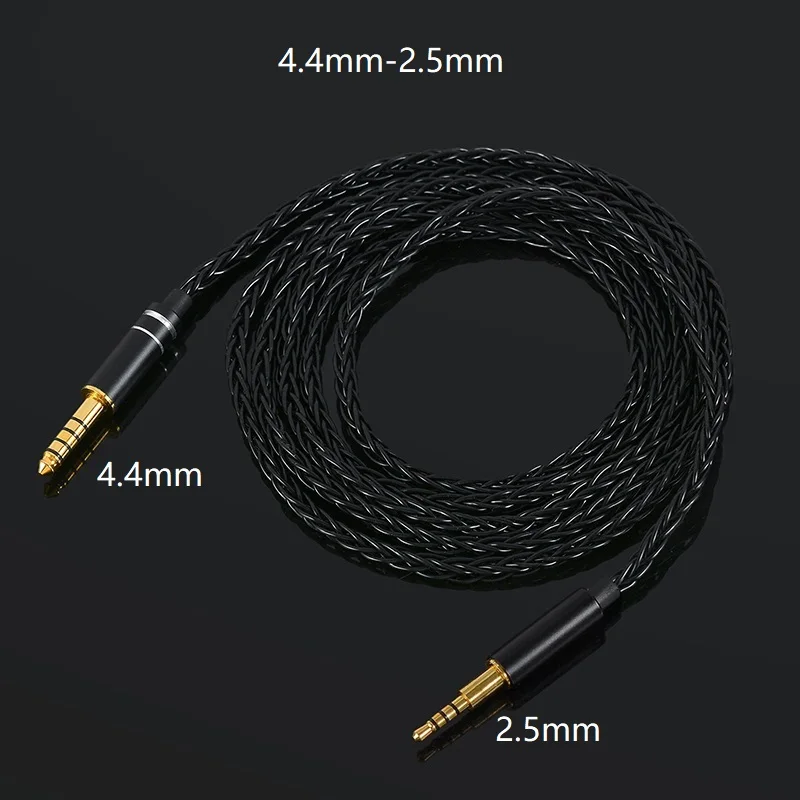 Cabo de auscultadores OFC banhado a prata Koceta, apto para QC25, QC35, AKGY40, Y50, Sennheiser, PXC480, Denon DT240, Live2 Wire, 3,5mm, 4,4mm a 2,5mm