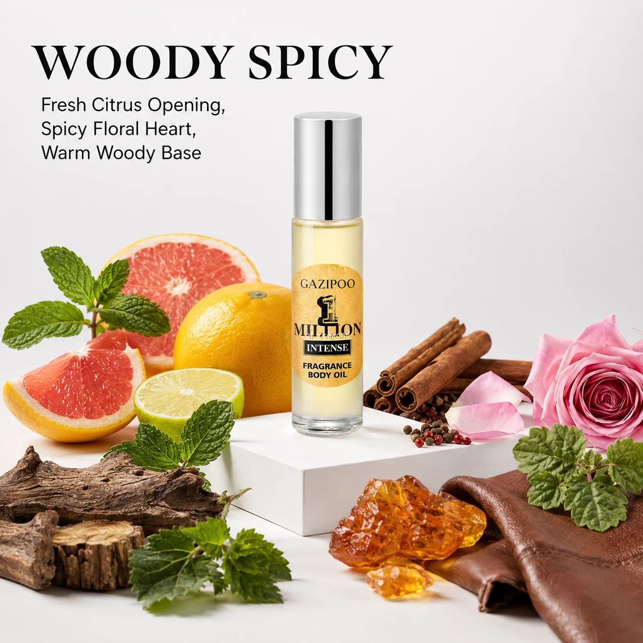 10ML Roll‑On Pheromone Oil - Portable Perfume Oil, Fragrance Oil, Woody Spicy Scent Essence De Parfum for Traveling or Dating