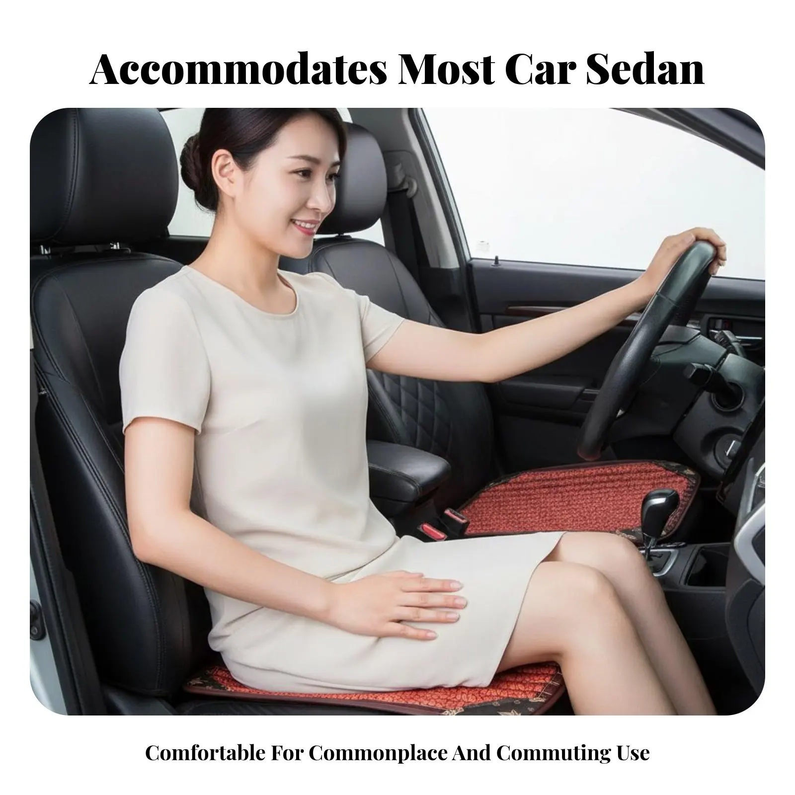 

3 Pieces 3-Piece Beaded Seat pad Set Breathable Automotive Accessory Anti-Slip Ventilated for long drives