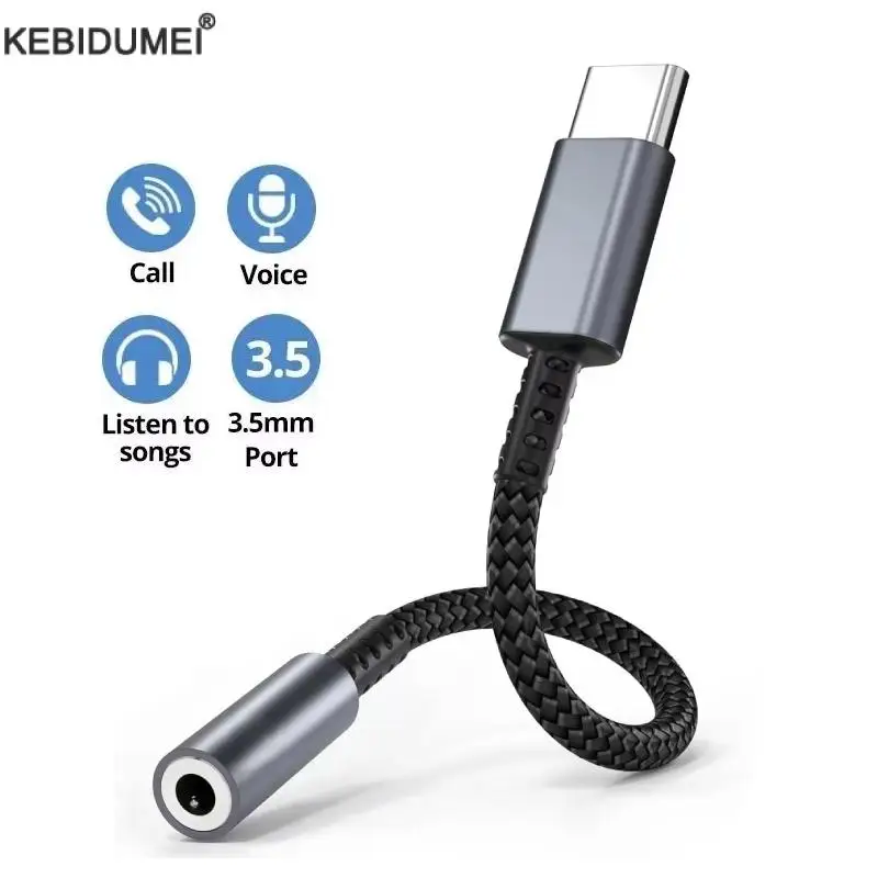 

USB C To 3.5mm Female Headphone Jack Adapter Type C Aux Audio Cable Adapter For Samsung Galaxy Huawei Xiaomi iPad Pro Cell Phone