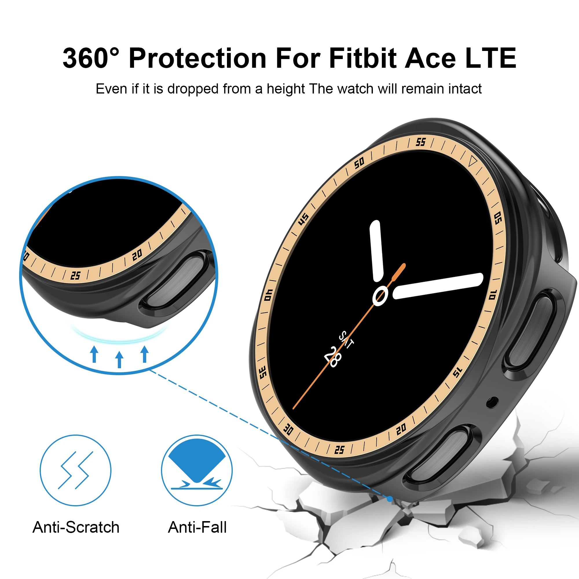 Bezel-Ring+Hülle für Samsung Galaxy Watch 8 9 44mm 40mm Schutz Hartschalen-PC-Bumper Schale Galaxy Watch 9 8 Schutzhülle – Detail 4