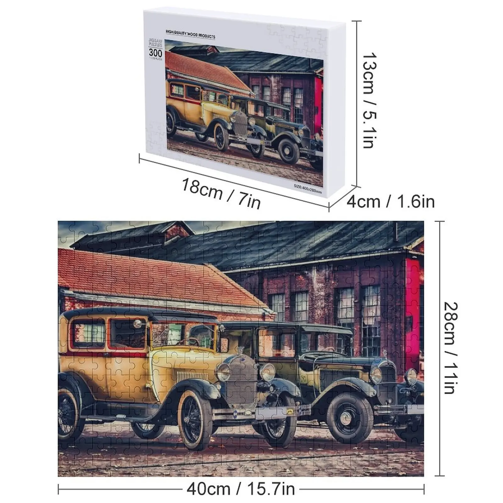 Классические автомобили 1920-х годов Пазл на заказ Детский подарок Кусочки головоломки Рождественские игрушки для взрослых Пазл