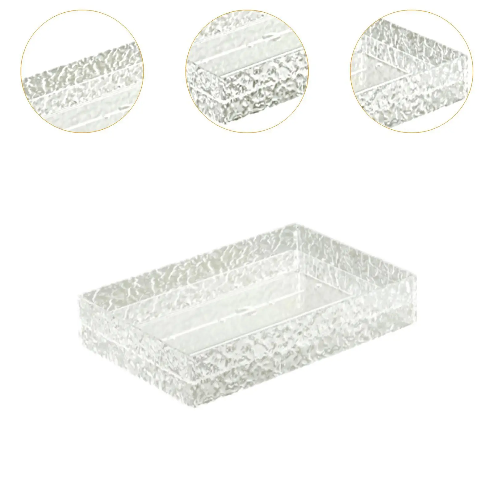 Acrylic Ice Sushi Plate Rectangle Luxury Serving Tray Cute Japanese Buffet Platter for Home Parties and Restaurant view 5