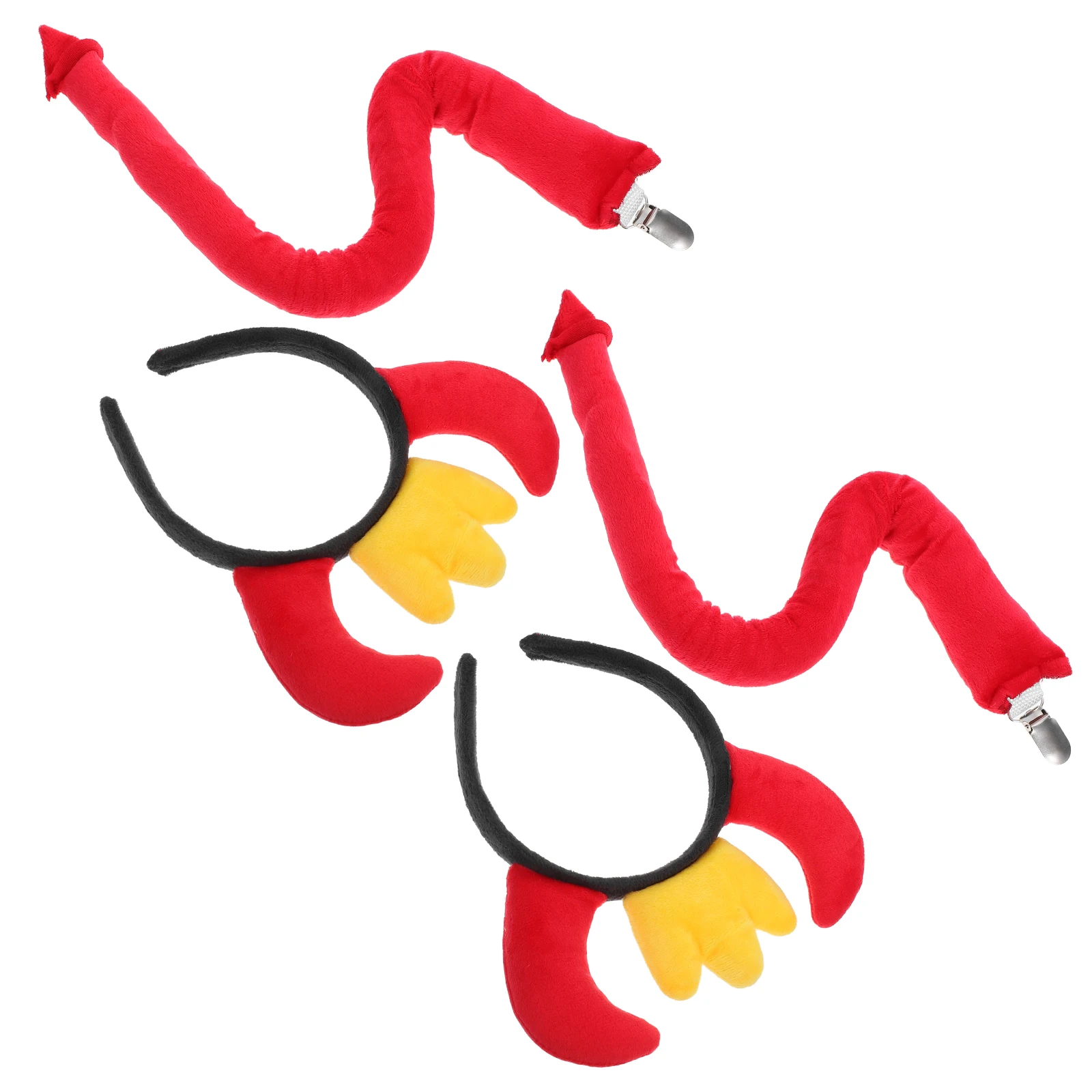 

2 Sets Creative Cartoon Hair Accessories for Girls Cosplay Demon Ears Headband Novelty Cloth Bands s
