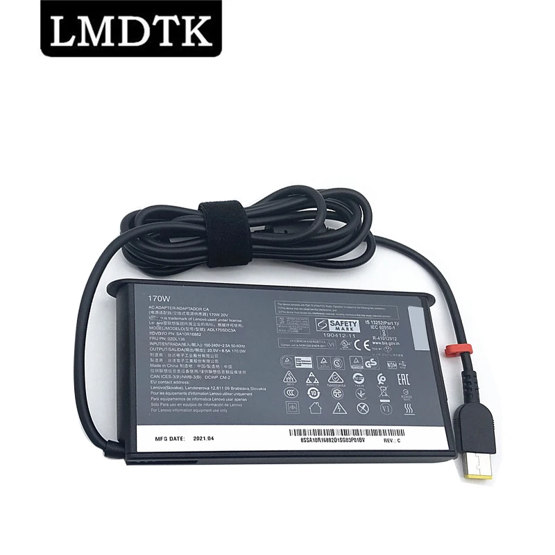 

LMDTK New 20V 8.5A 170W Laptop Adapter Charge Power For Lenovo Y7000 Y7000P R720-15 ADL170SLC3A W540 T540p Y50-70 T440p P50 P51