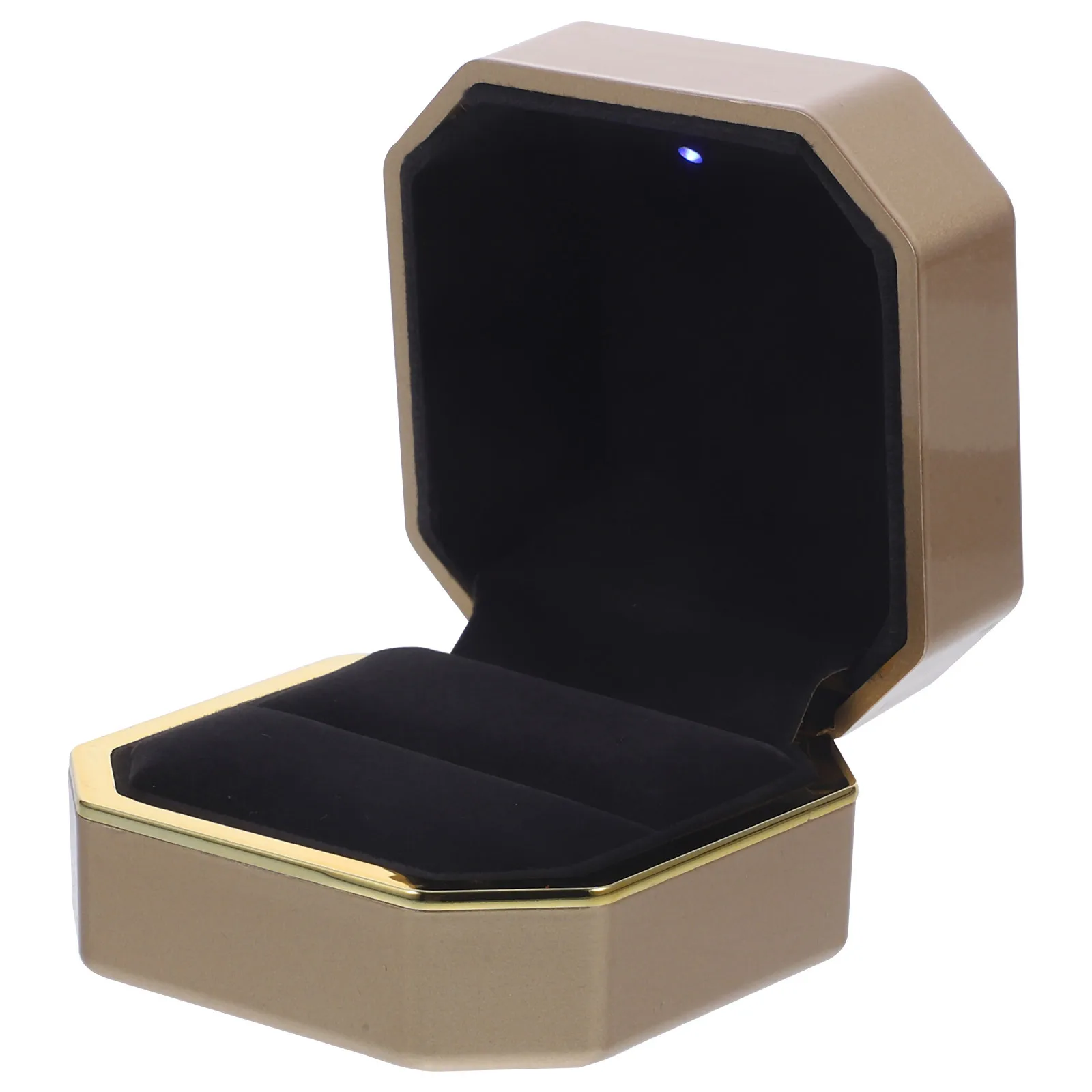 

Wedding Ring Box Light Decorative Case for Ceremony Engagement Gift Storage Holder Display Wedding Ring Box with Light