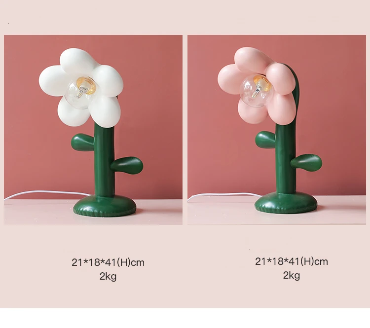 New Popular Flower Pink Girl's Room Children's Room Ins Popular Decoration USB DC 5V LED Table Lamp
