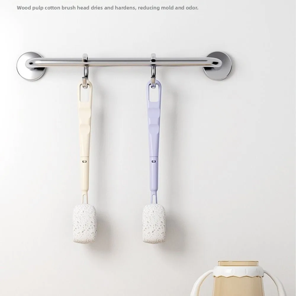 ソフトヘッドブラシ-7-in-1-ボトルブラシキット-折りたたみ式垂直乾燥ラック-ボトル洗浄ツール-取り外し可能なディスペンシングボトル