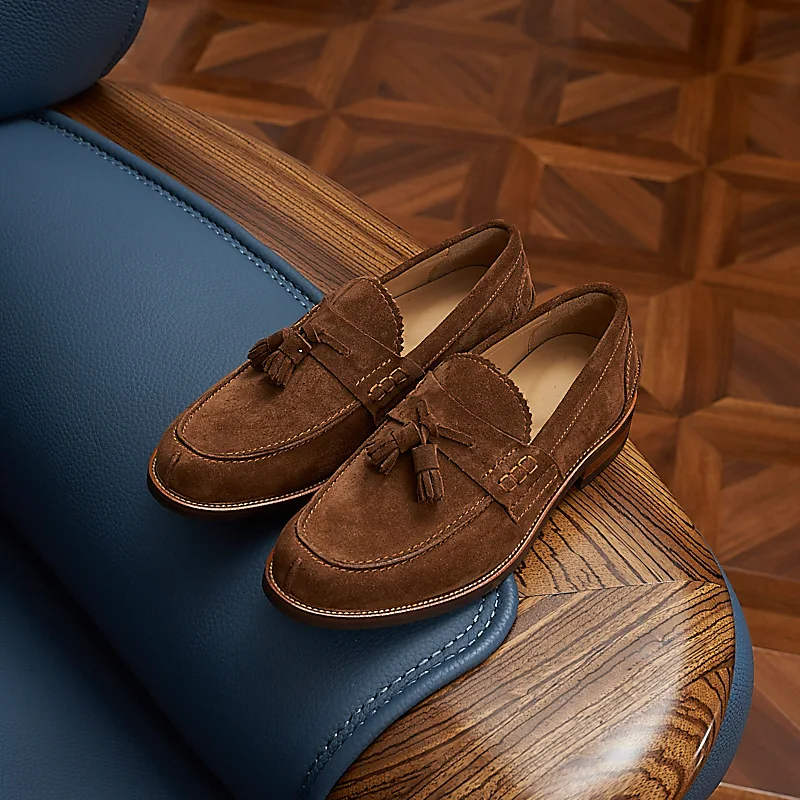 

Men Loafers Shoes Genuine Leather Tassel Decoration Business Formal Banquet Men Shoes
