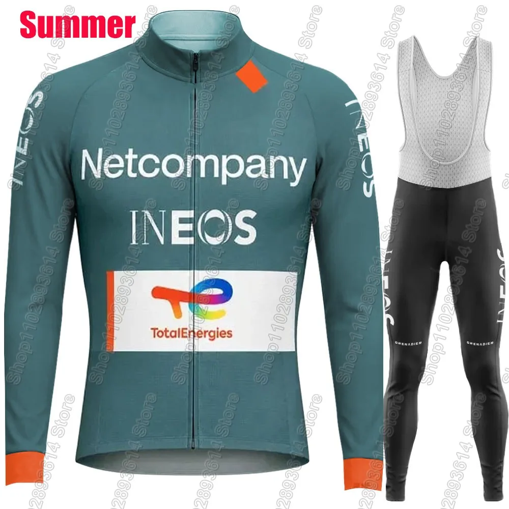 Netcompany-INEOS Team 2026 Cycling Jersey Set Summer Winter Clothing Suit Mens Long Sleeve MTB Bike Road Pants Bib Ropa Ciclismo - view 2