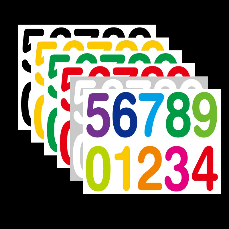 40Pcs/pack 4 Inch Large Number Stickers for Inventory and Classification, Mailbox Numbers for Outside,Self Adhesive & Waterproof