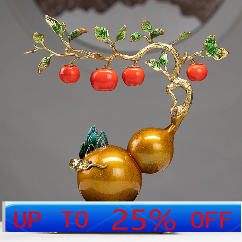 

LTT copper gourd ornament living room porch TV cabinet decoration office housewarming gift