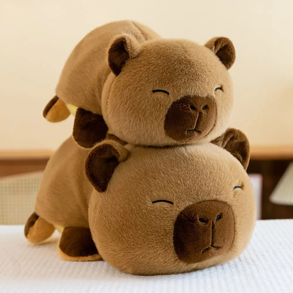 Jouet en peluche Capybara double face, transformez en équation, animal en peluche, oreiller doux, beurre en peluche Capibala, 33cm, équation de transformation 2 en 1