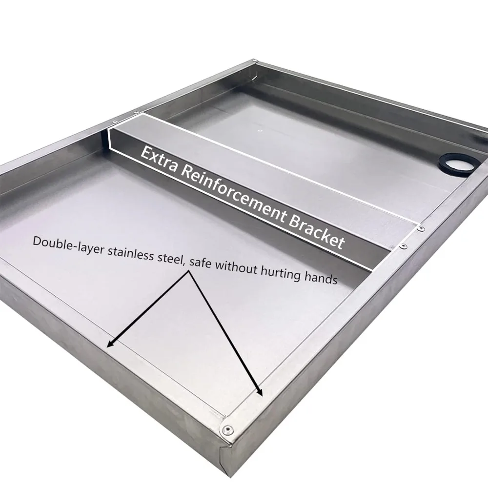 رف ميكروويف من الفولاذ المقاوم للصدأ عالي التحمل، 18 × 24 بوصة، سعة 200 رطل، رفوف معدنية مثبتة على الحائط للاستخدام التجاري