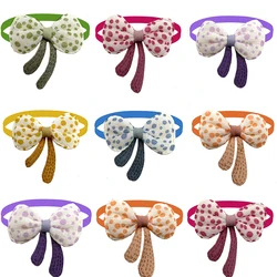 50pcs Fashion Small Dog Puppy Cat Bowties Cute Pet Bowknot Collar Dog Grooming for Small Dogs Pets Grooming Accessories