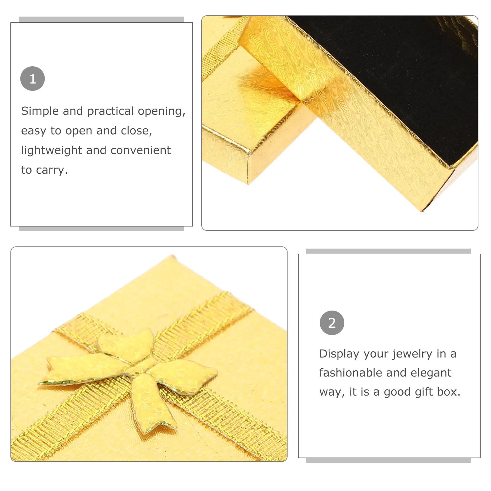 24Pcs Jewelry Packaging Box Small Portable Ring Earrings Necklace Organizer Travel Storage Case Necklace Packing Boxes