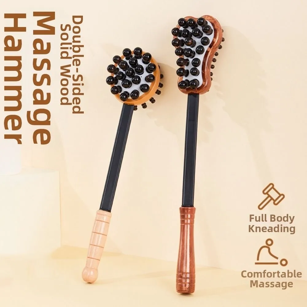

Double Head Massage Hammer Multi-Functional Wood Back Knock Massage Tool Stress Relief Flexible Point Massage Stick