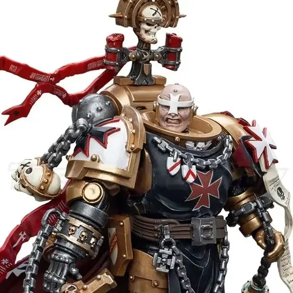 【In Storck】JOYTOY Warhammer 40K Black Templars High Marshal Helbrecht Model Figure Toy Gift Collection 1/18 Action Figure
